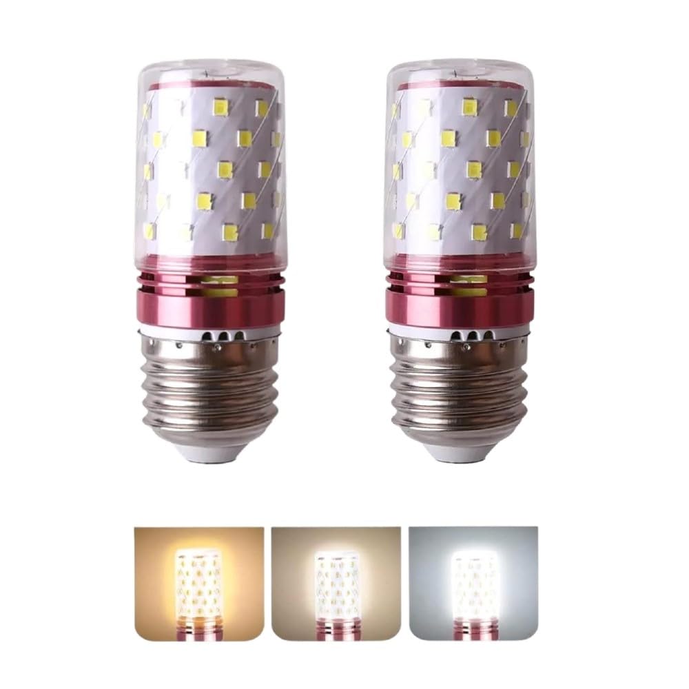 E27 LED Bulb (2 Packs) 3 in 1 Color Changing to Daylight | Warm White | Cool White, No Flicker, 90% Energy Saving & Eye Friendly for Wall Lights, Table Lamps, Chandliers etc.