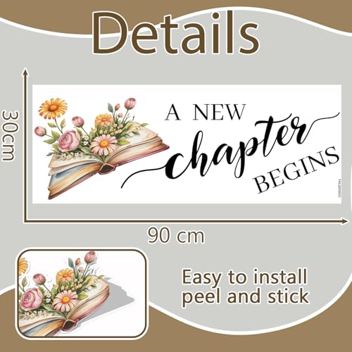 Vinilo decorativo A New Chapter Begins para baby shower miniatura 2