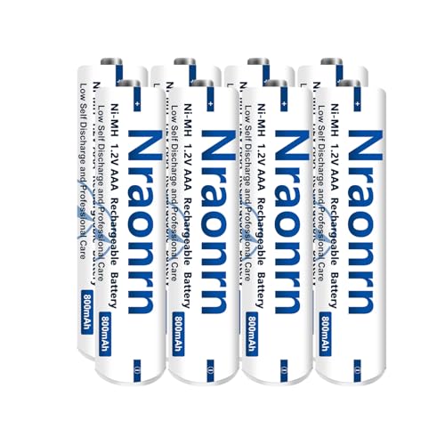 Pilas Recargables AAA 800 mAh, 1,2 V para Gigaset Teléfonos Inalámbricos，AAA Ni-MH Baterías Recargables para Panosonic Teléfonos Inalámbricos，Equipos Domésticos，Baja Autodescarga (8 Piezas)