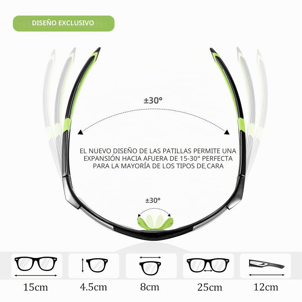 ROCKBROS Gafas Ciclismo Fotocromáticas para Hombre Mujer, Gafas Deportivas Transparentes para Bicicleta MTB Running Deportes al Aire Libre, Accesorios de Ciclismo