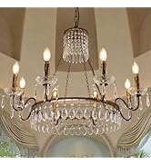 フランス❤️照明 TOCHIC Crystal Chandelier, 8 Lights Farmhouse French Empire