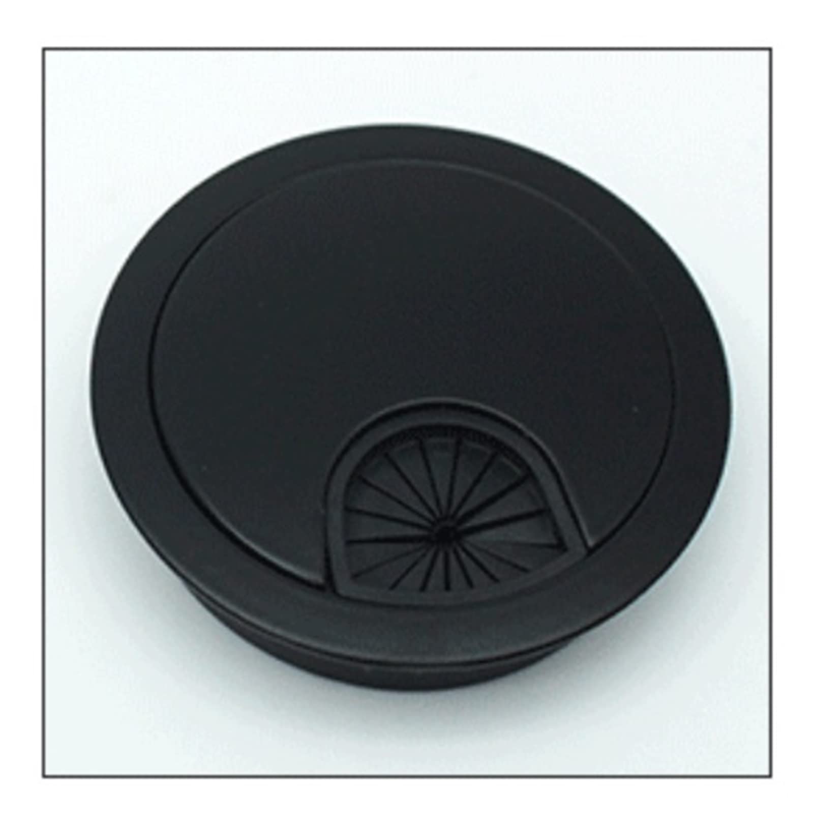 ACEFCXAUSVC Desk Grommet，Cable Hole Cover， 5PCS/ Computer Grommet Table Cable Outlet Furniture Hardware Zinc Alloy Desk Wire Hole Cover(Black,50mm)