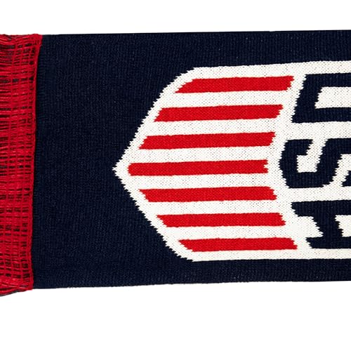 Icon Sports Officially Licensed U.S. Soccer Scarf, Premium Acrylic Reversible Striped Unisex Soccer Gear - image 5