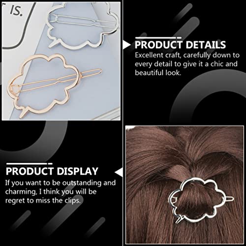 Lurrose Presilhas de cabelo geométricas, de metal, 6 peças, grampos de cabelo, presilhas minimalista