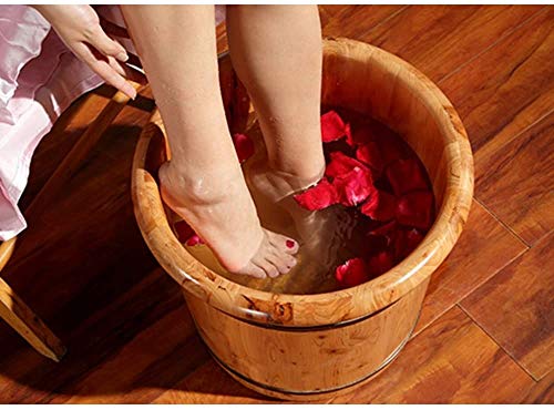 Baño de pies Katzowen para adultos, tina de cedro con masaje para pies, spa para pies con nodos elevados miniatura 3