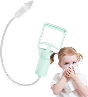 Aspirador Nasal Bebé Manual con Bomba, Sacamocos bebe, Saca mocos para bebes, Punta de Silicona suavesAntirreflujo – Limpieza Nariz Recién Nacido y Niño, aspirador nasal reutilizable