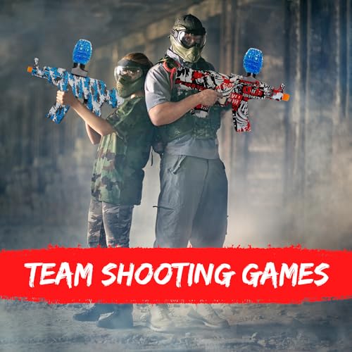 HiFEN® Gel Ball Blaster Toy Electric AKM-47 Gun Soft Bullet 50,000 Ammo with Goggle Outdoor Activities Shooting Team Games Toy Suitable for Teens 14+ and Adults (Assorted) - Image 6