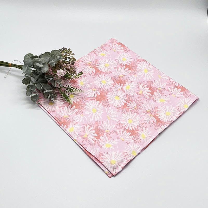 THAYLA 60-90 cm 10 sztuk niebieski słonecznik wielokrotnego użytku Furoshiki tkanina pakowa mała japońska do pakowania prezentów kwadratowy szalik tkanina do pakowania bento