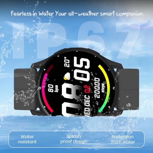 Image of PunnkFunnk Active 2 Smartwatch, 1.39 inch HD Round Display, Bluetooth Calling, Heart Rate & SPO₂, 100+ Sports Modes, IP67, Long Battery Life for Men & Women (Magnetic Dark Grey)