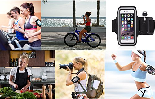 Iphone 6S Armband, Iphone 6 Armband, Water Resistant Sports Armband With Key Holder By Slbstores For Iphone 6 6S (4.7-Inch), Galaxy S3/S4, Iphone Se, 5/5C/5S, Bundle With Screen Protector #TOP3
