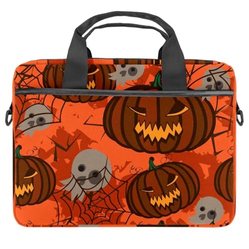 Maletín de ordenador para el campus universitario con estampado de calabazas de Halloween