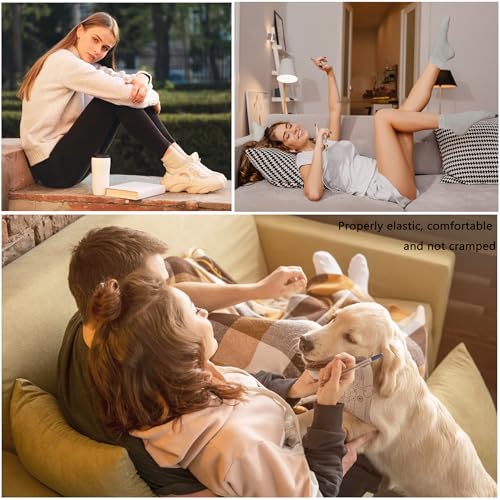 Womens Thin Cotton Socks Soft Socks for Women Above Ankle Breathable Crew Socks 6 Pack3