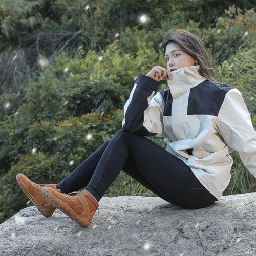 Image of Winter Footwear Barefoot Shoes Women Men Zero Drop Barefoot Hiking Boots Slip On Warm Waterproof Snow Boot Minimalist Wide Toe Ankle Booties Five Finger Hike Shoes Outdoor