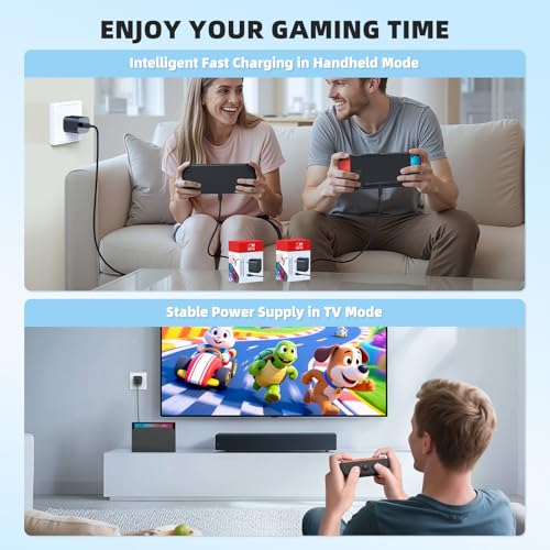 Image of Switch 2 Charger - 60W AC Adapter for Nintendo Switch /OLED /Lite & Steam Deck /OLED, 5FT Charging Cable, Support 4K TV Dock Mode, Power Supply 20V /3A Fast Cord - Original Quality, Xbox 360 Console