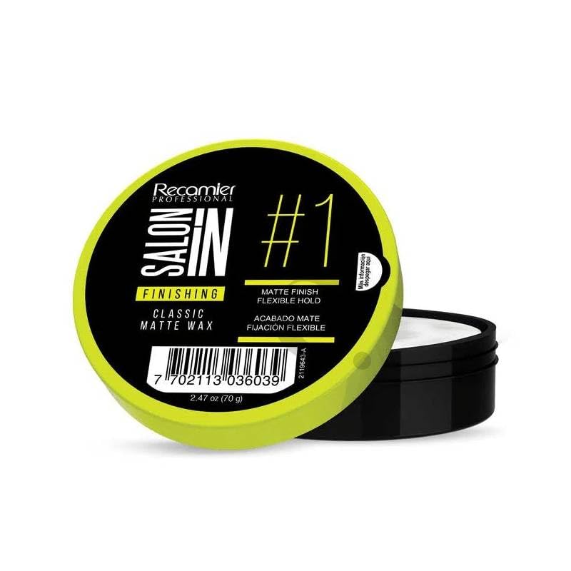 SalonIn Recamier Cera Mate Acabado y Peinado  Sedán en Cera Mate Para El Cabello Profesional 2.5 Onzas - 2.65 oz