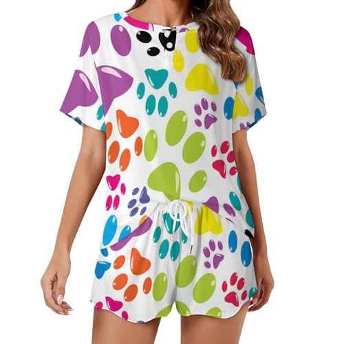 Pyjama chien femme ensemble court cadeau idéal amoureux des animaux