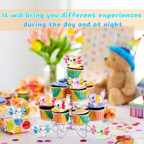 XNBTFK Mini Resin Axolotl, 40 Pcs in 8 Colors, 5 Pcs Each, Tiny Resin Animals for DIY Crafts, Dollhouse Decor, Garden Landscape, Mini Axolotl Figures, Axolotl Gifts, Figurines, Axolotl Stuff - Image 4