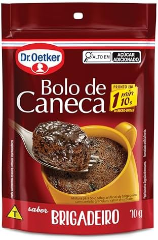Dr. Oetker Bolo de Caneca Sabor Brigadeiro, Mistura Pronta para M...