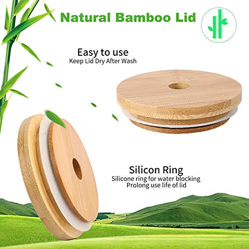 Zunmial 4 Pack Smoothie Cup, Boba Cup, 24Oz Mason Jar With Lid And Straw, Mason Jar Cups, Bubble Tea Cups, Mason Jar Drinking Glasses #TOP4