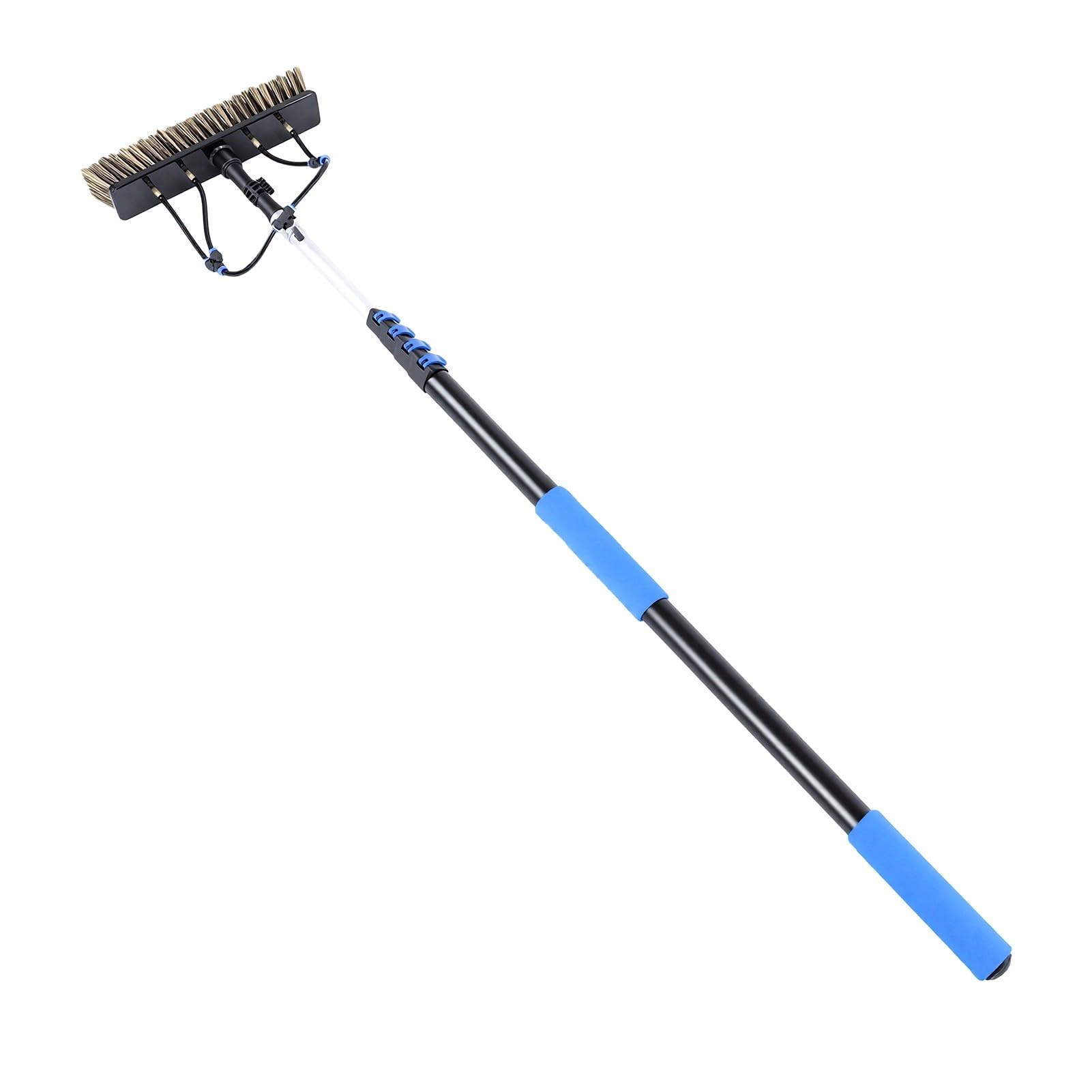 Generic Kit de Limpieza Alimentado por Agua con Poste Telescópico de 4,8 M y Cepillo para una Limpieza Segura de Paneles y Paredes Solares - Aluminio Resistente
