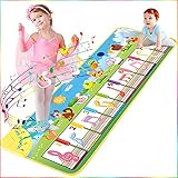 HmiL-U Piano Mat | Music Mat, Child Floor Piano Keyboard Mat with 8 Animal Sounds Early Education Toys for 1/2/3/4/5 Year Old Girls Boys Gifts (Upgrade Size: 43.3' x14.6'/110x37cm )