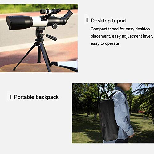 SEESEE.U Tragbares Teleskop, professionelle Teleskoprefraktoren Astronomie mit Stativ 60Mm Tragbare Weltraumteleskopuhr – Bild 5