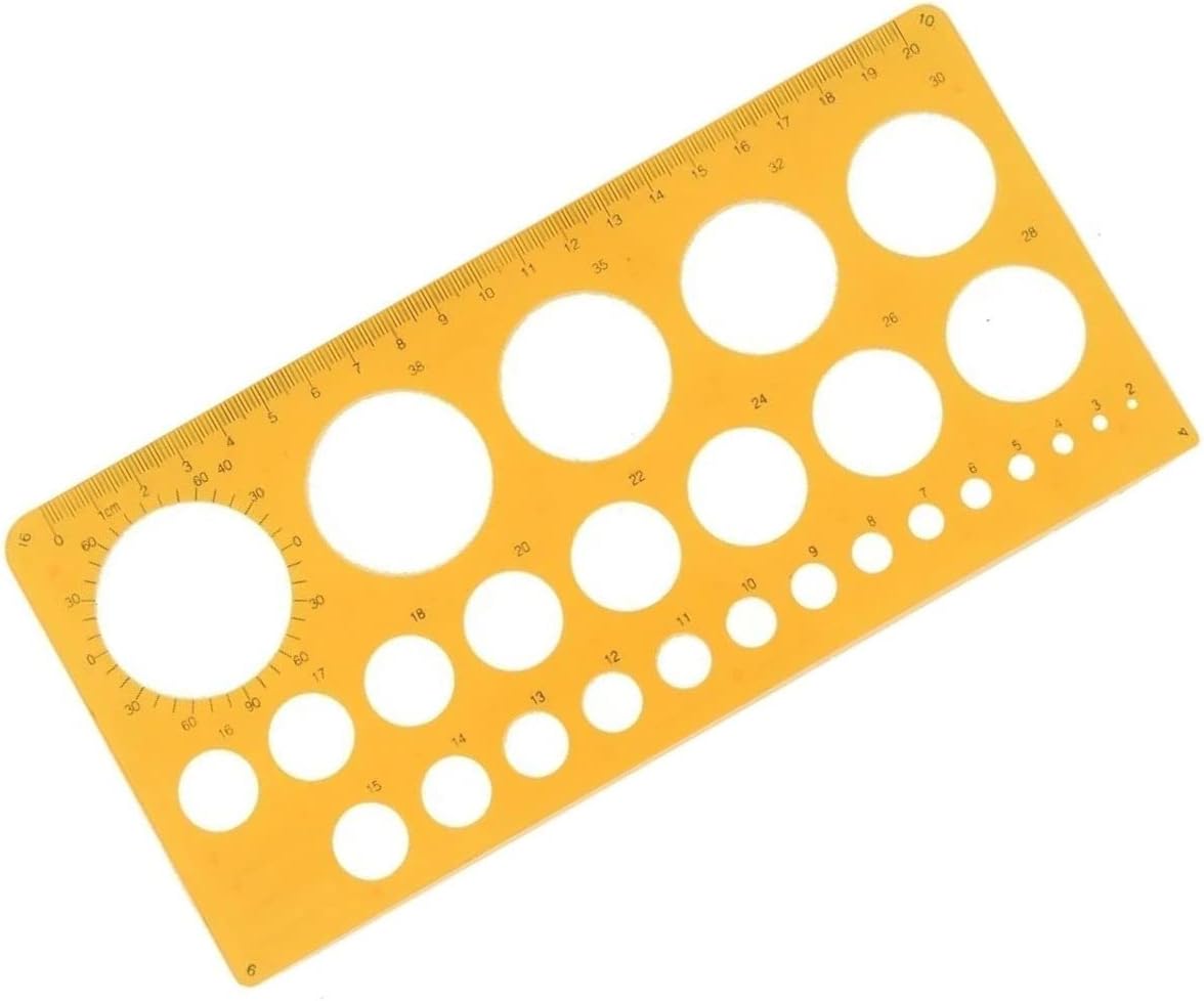 R H lifestyle Drawing Stencils Circles Squares Triangles Hexagons Template Ruler (Circle Template KJ-002) ST4669