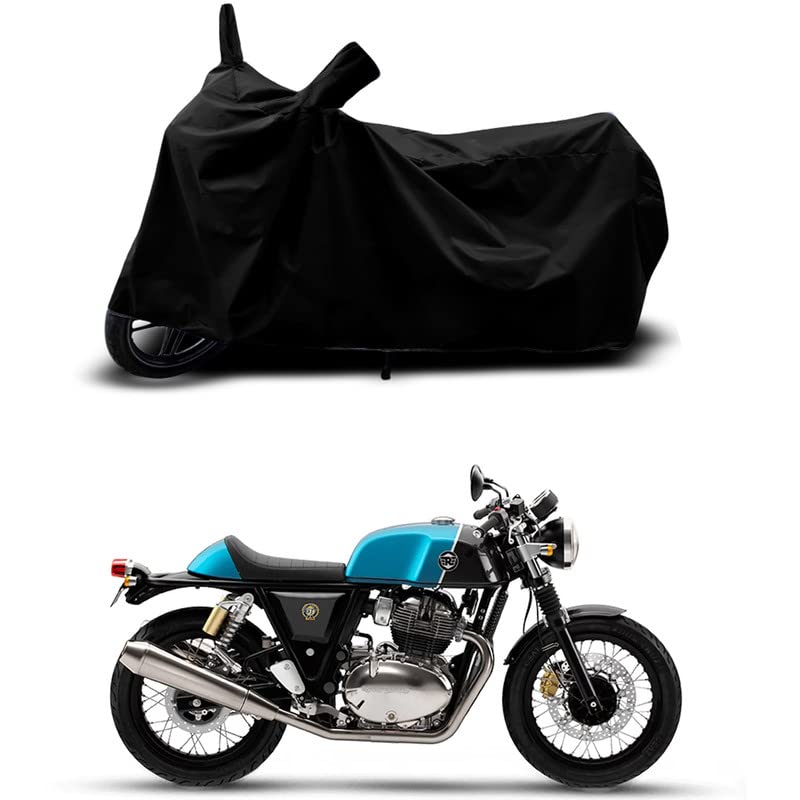 Image of 100% Scratchproof /UV-Rays /Heat Protection /Birds Dropping /Water Resistant /Dust Proof /Waterproof /Full Bike Scooty Two Wheeler Body Cover Compatible for Continental GT 650 All Varients[Black]
