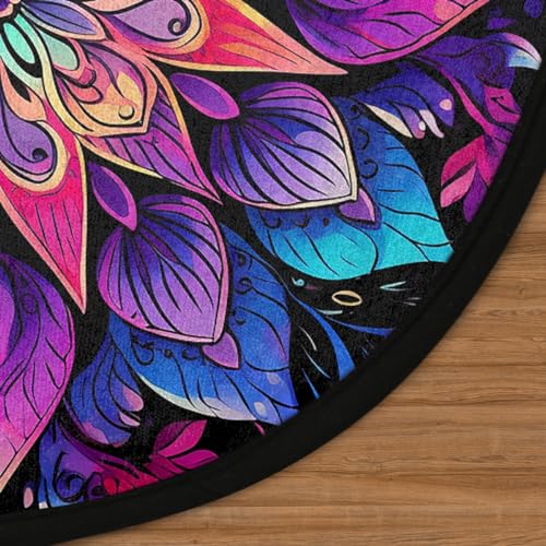 Tapete Circular Boho Mandala 160 cm Microfibra miniatura 4