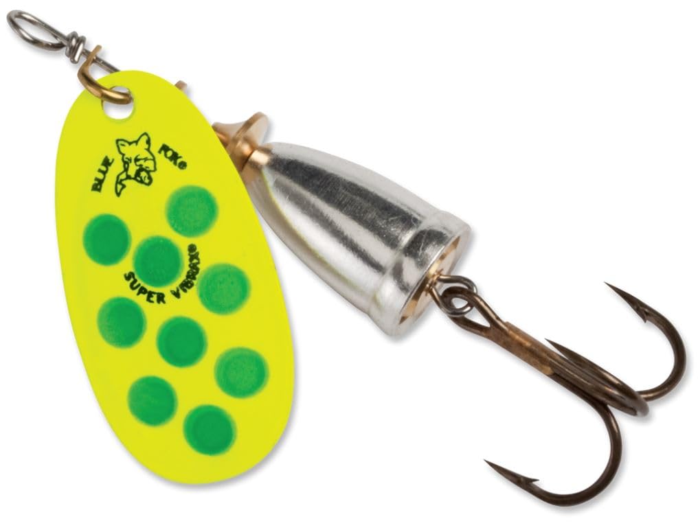 Blue Fox Classic Vibrax Spinner, 5/8-Ounce, Fluorescent Yellow/Fluorescent Green/Silver