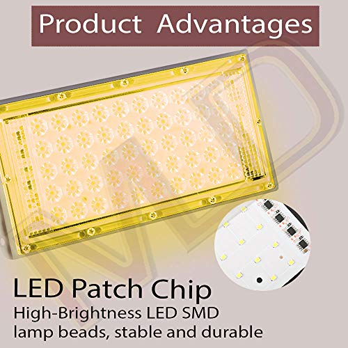 Image of MLD 10W Led Flood Light AC 220V Waterproof Brick focus Flood lights for indoor outdoor Lights | Warm white| Yellow | 10 Watt | Pack Of 5