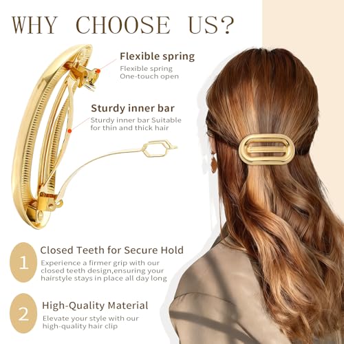 2 PCS Metal Hair Clips para mujer, estilo vintage miniatura 4