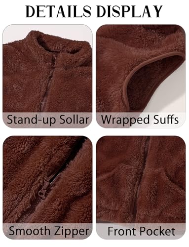 SEAUR Boys Girls Fleece Vest Kids Polar Fleece Zipper Jacket Sleevless Fall Winter Warm Outerwear With Pockets 2-6T3