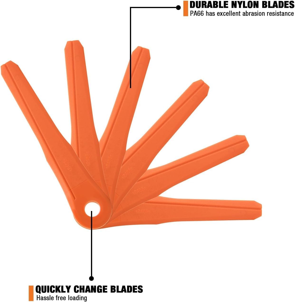 24 coltelli in plastica per Stihl Polycut 6-2, 6-3, 7-3, 28-2, 48-2, 40020071000, lama di ricambio per tagliaerba