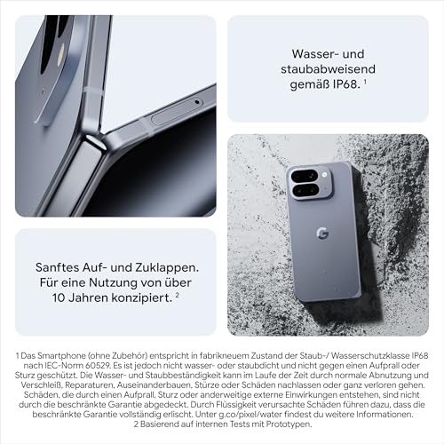 Google Pixel 10 Pro Fold – Android-Smartphone ohne SIM-Lock mit Gemini – Innovatives Dreifach-Rückkamerasystem – Über 24 Stunden Akkulaufzeit – Video per Sprachbefehl – Moonstone, 512GB