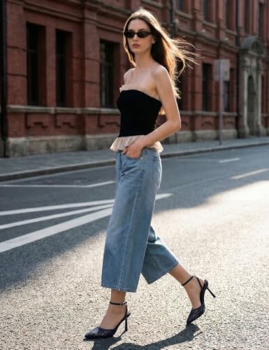 Image of QIY Closed Toe Heels for Women Pumps High Heel Strappy Sandals