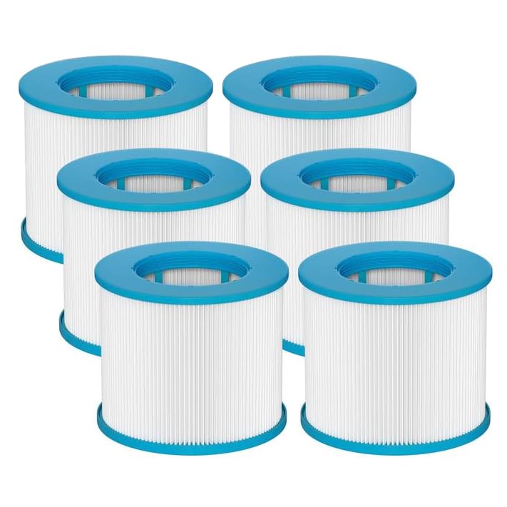 Vokowin Hot Tub Spa Filter Cartridges for Clever Spa 80 * 100 mm filter cartridge for aquaparx for aqua spa for Costyway Pack of 6