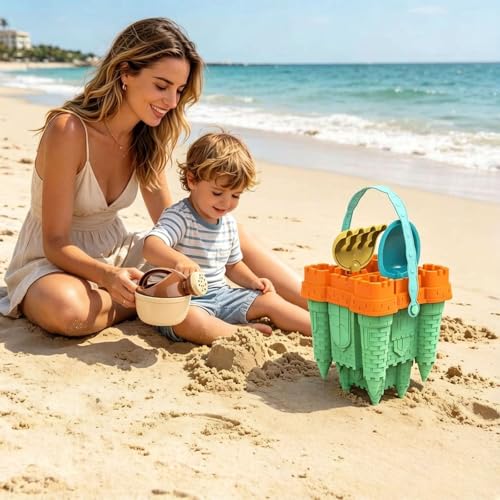 Arenero portátil de playa contra el desorden: caja de arena de plástico limpia 3