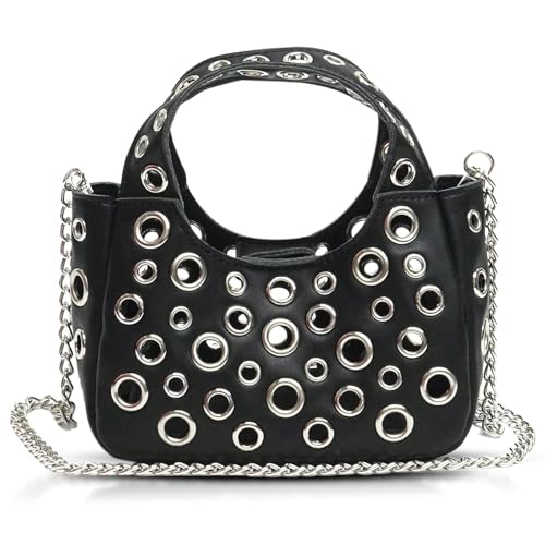Bolso Tote para Mujer, cuero, negro miniatura 1