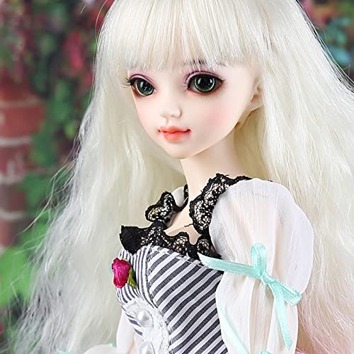 MERAXI 1/4 BJD Dolls Ball Jointed Body Doll 41cm SD Doll Moda Figura de acción Decoración de Bodas Juguete de Bricolaje con Conjunto Completo Ropa Zapatos Peluca Maquillaje (sin Tocado)