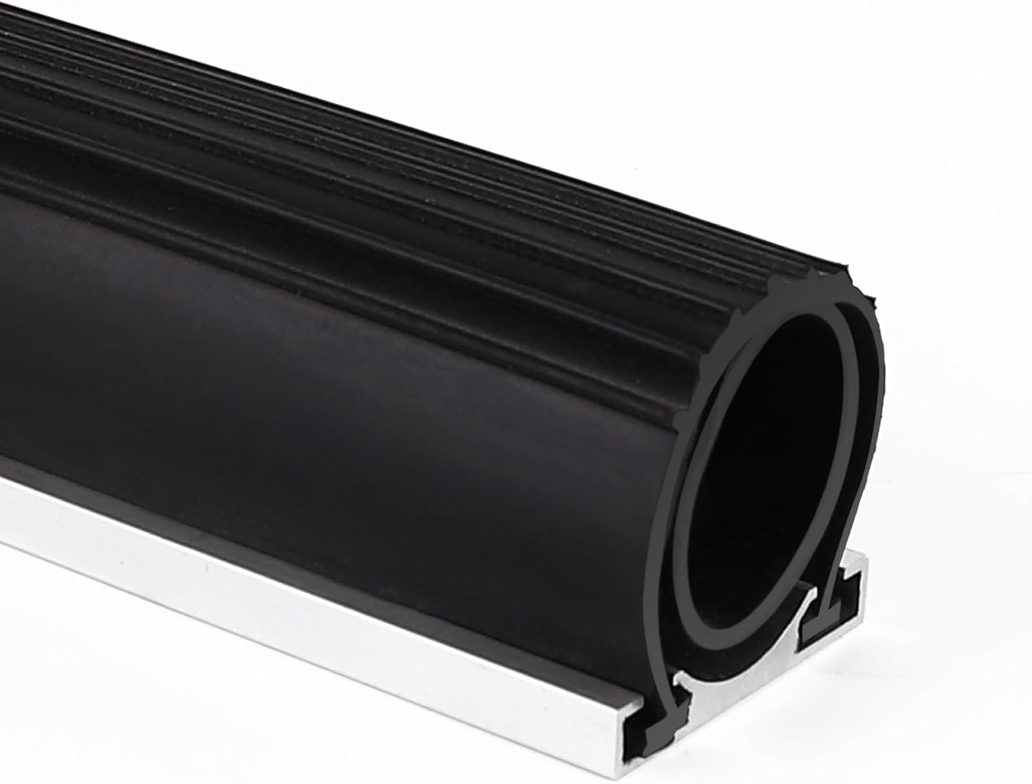 Garage Door Rubber Seal Kit with Aluminum Profiles,Garage Door Bottom Seal, 10ft 12ft 16ft 20ft Lengths, Screws Included (20 Ft)