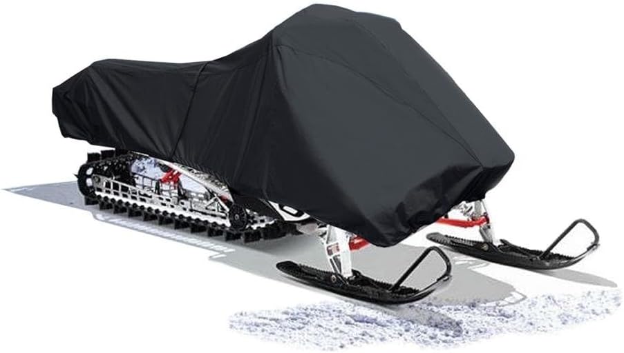 SnowShield Trailerable Snowmobile Cover, Solution-Dyed Fade Resistant All Weather Protection Snowsled Cover, Black Color Fits Snowmobile 81-100 Long