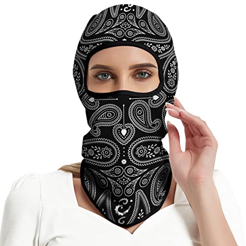 Image of Red Plume 3PCS Balaclava Full Face Mask Ski Mask UV Protection Cover Motorcycle Full Face Mask for Men Women Outdoor Sports