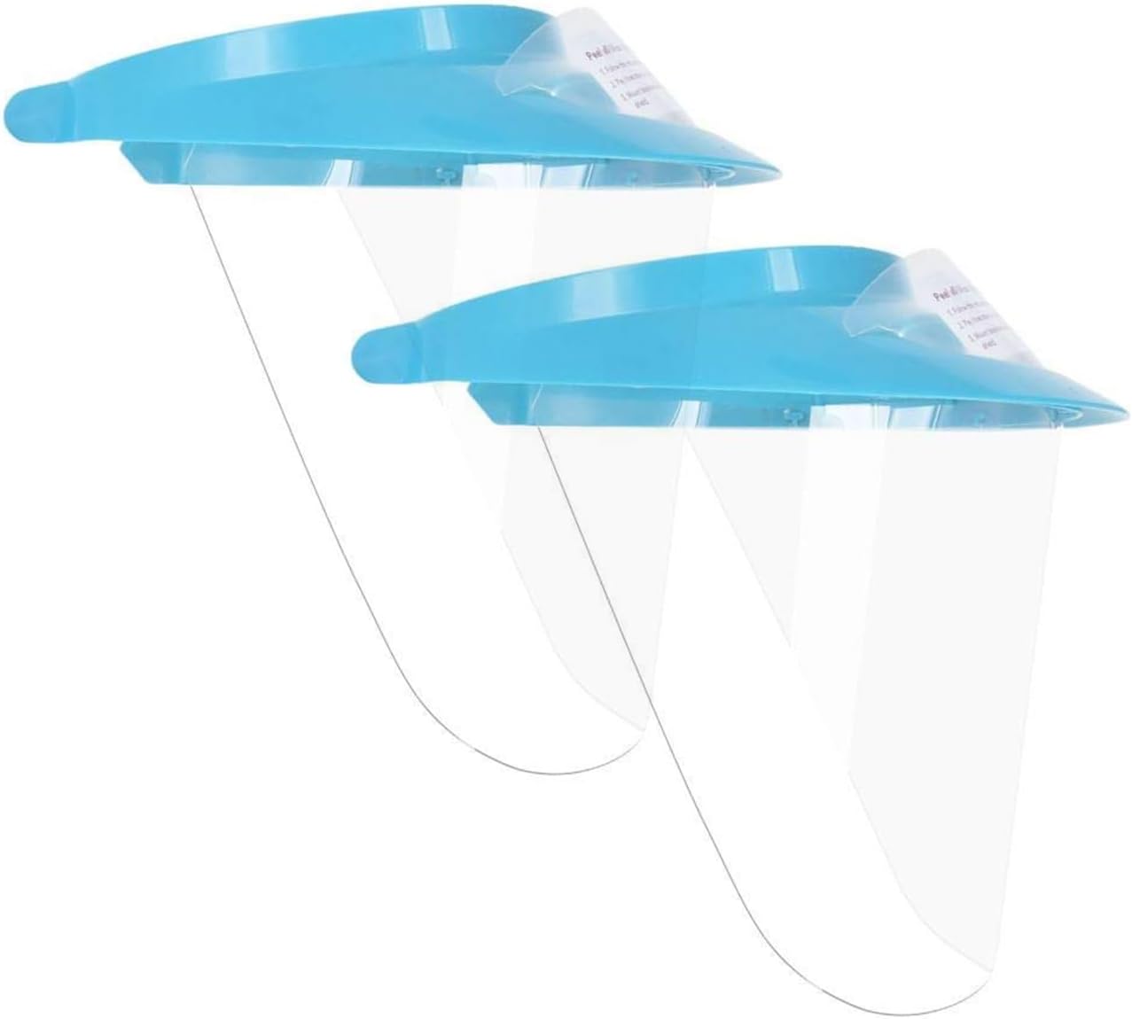 Pac-Dent iVisor Reusable Face Shield Kit, Full Face Protective Mask with Anti-Fog Coating, Adjustable to Comfortably Fit All Head Sizes, Reusable, 2-Pack, Blue