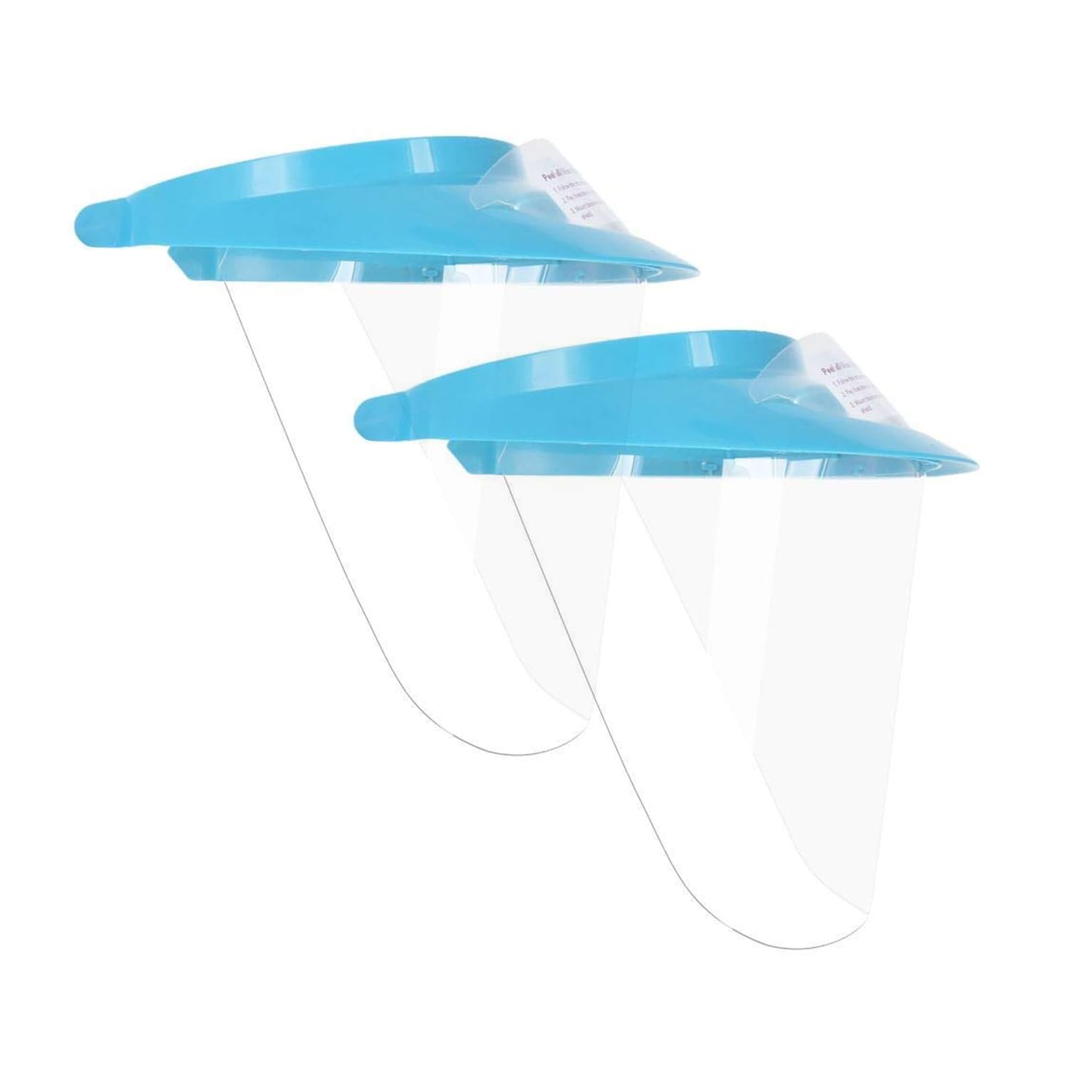 Pac-Dent iVisor Reusable Face Shield Kit, Full Face Protective Mask with Anti-Fog Coating, Adjustable to Comfortably Fit All Head Sizes, Reusable, 2-Pack, Blue