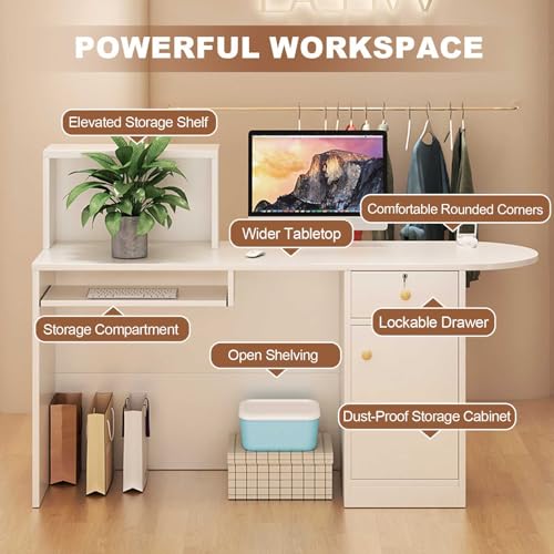 Mostrador de recepción con cajones mueble de recepción led 4
