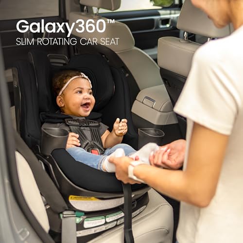 Image of Britax Galaxy360 Slim Rotating Convertible Car Seat - Raven Black | 2-in-1 Rotating Car Seat for Infants & Toddlers, 360 SwivelSmooth Steel Ring, Extended Rear Facing, ClickTight Installation