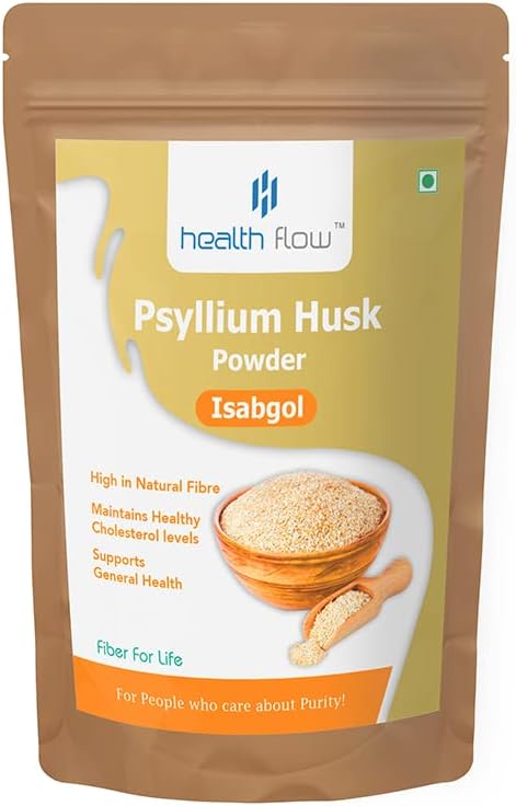 Health Flow Psyllium Husk Powder Isabgol – 100gm Fibre Supplement for Digestion