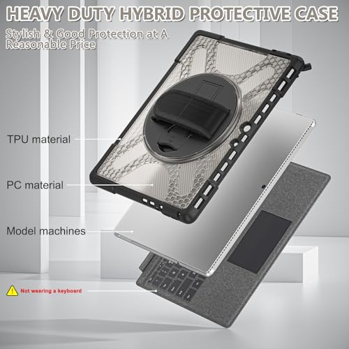 Étui de protection complet étui for tablette compatible avec Microsoft Surface Pro 8 - 4
