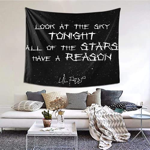 Lil Peep Star Winkelen Teksten Sterrenhemel Achtergrond Boutique Wandtapijt Wandtapijt Vintage Wandtapijt Micro Fiber… - Afbeelding 3